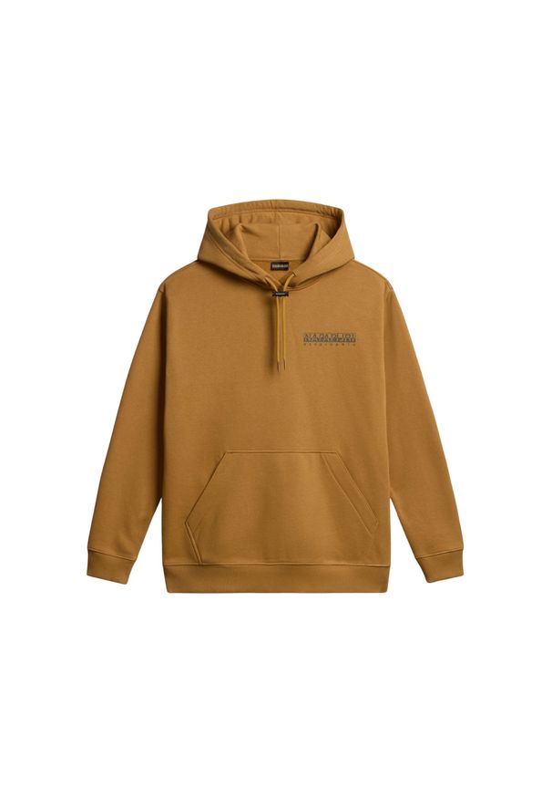 Parka z kapturem Napapijri Telemark. Typ kołnierza: kaptur. Kolor: beżowy. Materiał: bawełna. Wzór: aplikacja. Sezon: zima