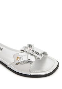Love Moschino - LOVE MOSCHINO Klapki JA28142G0OJE090B Srebrny. Kolor: srebrny. Materiał: skóra #6