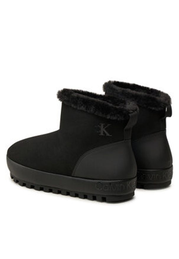 Calvin Klein Jeans Kapcie Home Anke Slipper YW0YW01592 Czarny. Kolor: czarny. Materiał: materiał