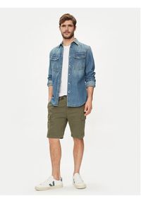 Pepe Jeans Szorty materiałowe Gymdigo Cargo Short PM801077 Khaki Regular Fit. Kolor: brązowy. Materiał: bawełna #5