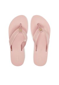TOMMY HILFIGER - Tommy Hilfiger Japonki Hilfiger Webbing Beach Sandal FW0FW08515 Różowy. Kolor: różowy. Materiał: materiał