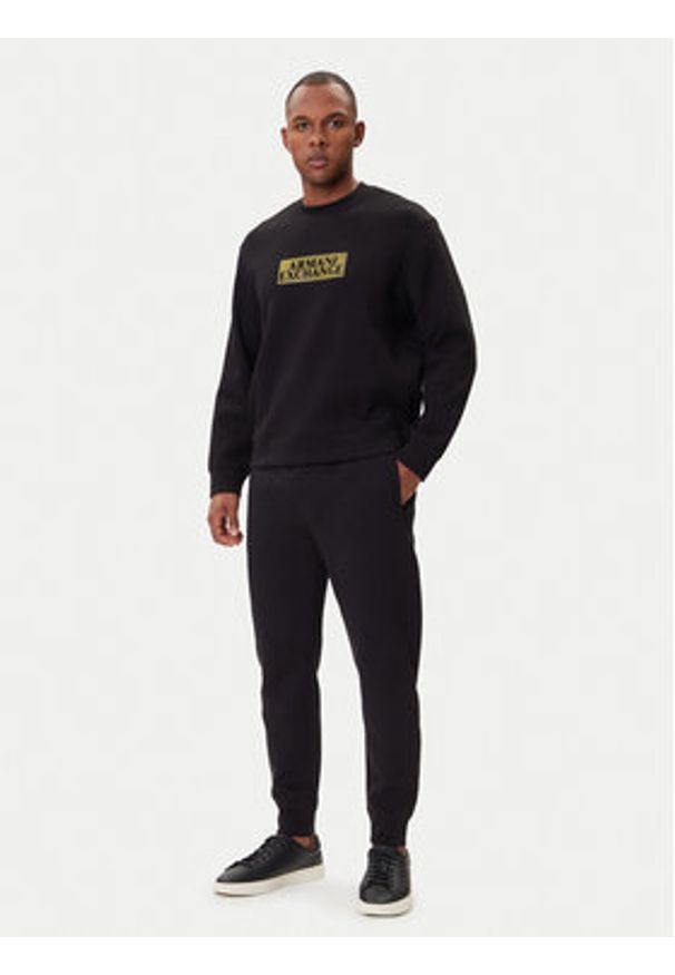 Armani Exchange Spodnie dresowe XM001886 AF10818 MC237 Czarny Slim Fit. Kolor: czarny. Materiał: bawełna