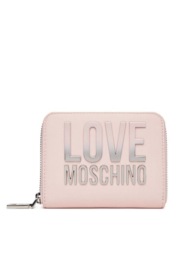 Love Moschino - LOVE MOSCHINO Duży Portfel Damski JC5732PP0MKD0601 Różowy. Kolor: różowy. Materiał: skóra