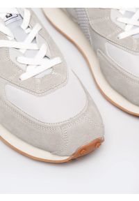 Big-Star - Sneakersy męskie ze skóry naturalnej szare RR174374 902. Okazja: na co dzień. Kolor: szary. Materiał: skóra. Szerokość cholewki: normalna #4