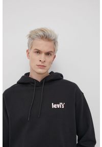 Levi's® - Levi's Bluza męska kolor czarny z kapturem gładka. Okazja: na spotkanie biznesowe. Typ kołnierza: kaptur. Kolor: czarny. Materiał: dzianina. Wzór: gładki. Styl: biznesowy #4