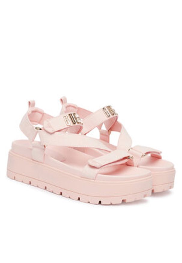 Guess Sandały FLJFTT DEN03 Różowy jasny. Kolor: różowy. Materiał: materiał