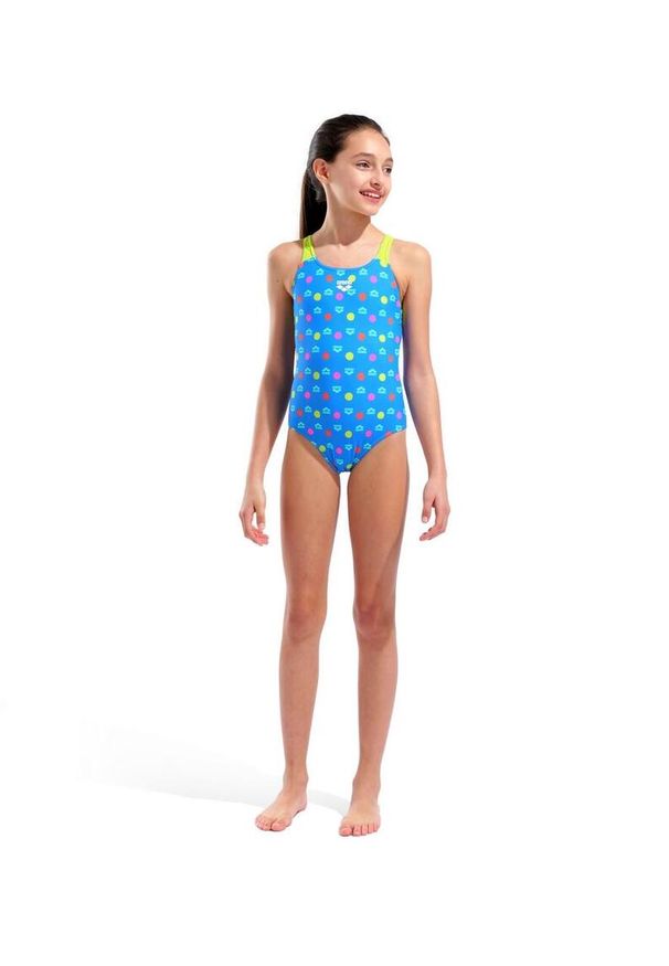 Strój Kąpielowy Dziewczęcy Arena Multiple Dot Swimsuit Swim. Kolor: niebieski