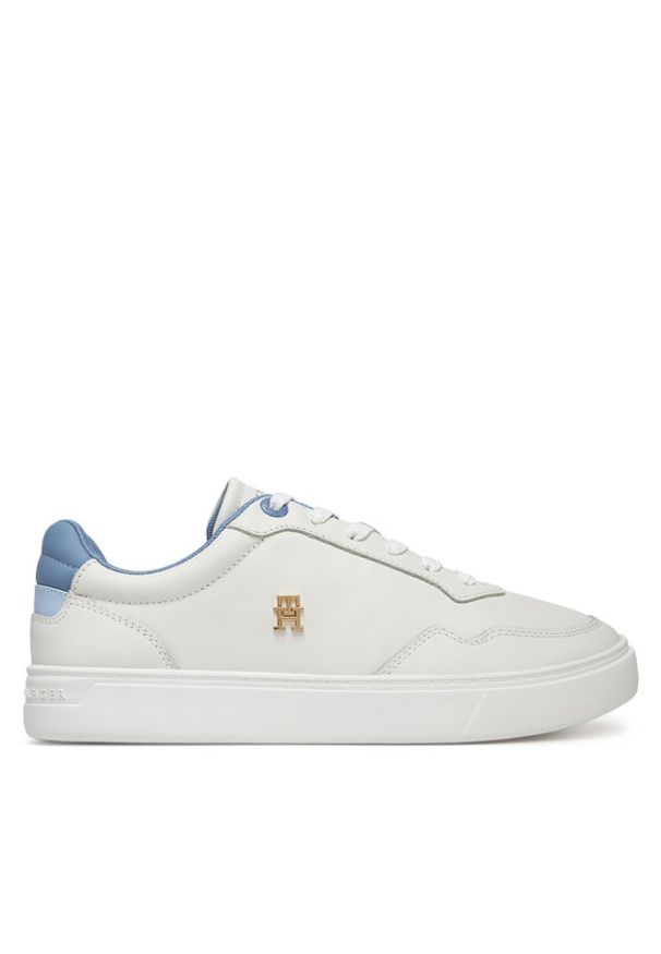 TOMMY HILFIGER - Tommy Hilfiger Sneakersy Essential Elevated Court Sneaker FW0FW08680 Biały. Kolor: biały. Materiał: skóra