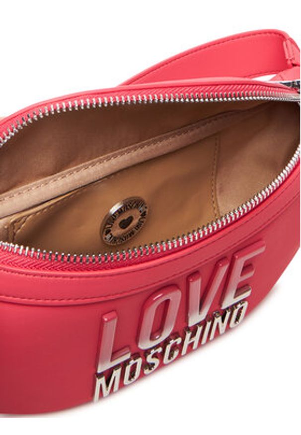 Love Moschino - LOVE MOSCHINO Saszetka nerka JC4259PP0MKD0615 Różowy. Kolor: różowy. Materiał: skóra