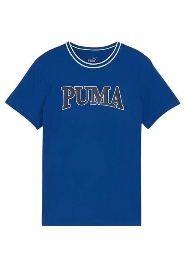 Koszulka treningowa chłopięca Puma Squad. Kolor: niebieski. Materiał: bawełna. Długość rękawa: krótki rękaw. Długość: krótkie