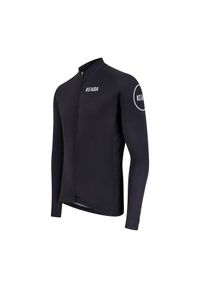 KEADA SPORTS - Męska koszulka kolarska z długim rękawem – Czarna. Kolor: czarny. Długość rękawa: długi rękaw. Długość: długie. Sport: kolarstwo