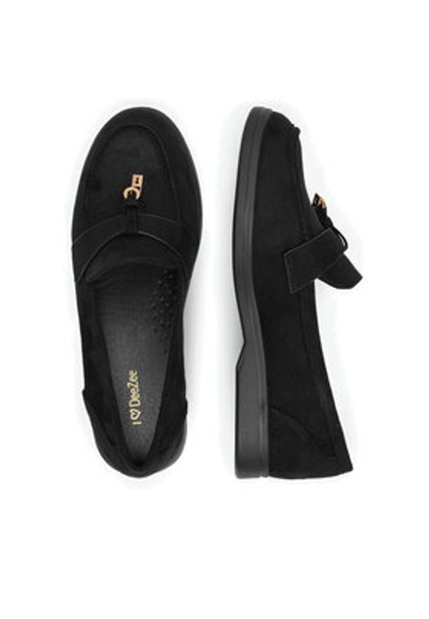 DeeZee Mokasyny DS1590-1 Czarny. Kolor: czarny. Materiał: materiał, syntetyk