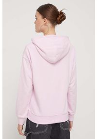 Tommy Jeans bluza damska kolor różowy z kapturem z nadrukiem. Typ kołnierza: kaptur. Kolor: różowy. Wzór: nadruk #3