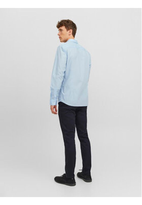 Jack & Jones - Jack&Jones Koszula 12187222 Błękitny Slim Fit. Kolor: niebieski. Materiał: bawełna, syntetyk