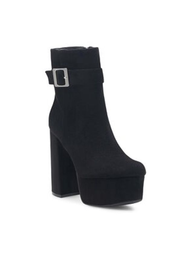 DeeZee Botki KIM LS5988-03 Czarny. Kolor: czarny. Materiał: materiał