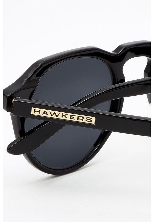 Hawkers - Okulary BLACK DARK WARWICK. Kształt: okrągłe. Kolor: czarny