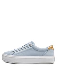 TOMMY HILFIGER - Tommy Hilfiger Sneakersy Essential Vulc Canvas Sneaker FW0FW07682 Błękitny. Kolor: niebieski #5