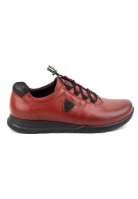 Kampol - Buty męskie skórzane KAMPOL 25/39 czerwone. Okazja: na co dzień. Kolor: czerwony. Materiał: skóra #5