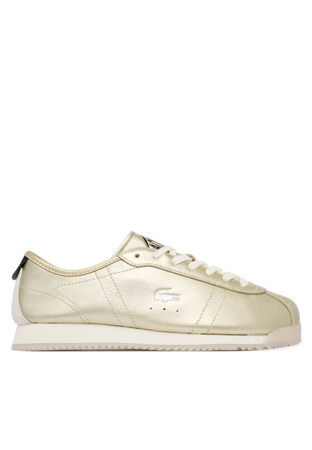 Lacoste Sneakersy Club-Low 51SFA0137 Złoty. Kolor: złoty. Materiał: skóra