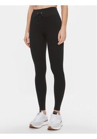 Guess Legginsy Rib-Seamless V4RB00 Z3CC0 Czarny Slim Fit. Kolor: czarny. Materiał: syntetyk