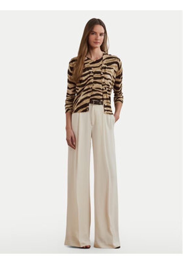 Lauren Ralph Lauren - LAUREN RALPH LAUREN Bluzka 200971372001 Beżowy Regular Fit. Kolor: beżowy. Materiał: bawełna