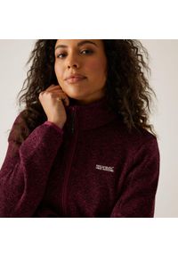 Regatta - Polar damski rozsuwany Newhill. Kolor: czerwony. Materiał: polar. Wzór: melanż. Sport: turystyka piesza #1