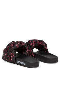 Love Moschino - LOVE MOSCHINO Klapki JA28312G0MIW100C Czarny. Kolor: czarny. Materiał: materiał #3