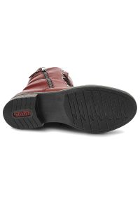 Czerwone Botki Rieker Ocieplane Obuwie Damskie. Okazja: na co dzień. Zapięcie: zamek. Kolor: czerwony. Materiał: skóra ekologiczna. Styl: casual, elegancki #2