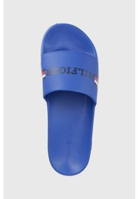TOMMY HILFIGER - Tommy Hilfiger klapki CORPORATE FLAG POOL męskie kolor niebieski FM0FM04613. Kolor: niebieski. Materiał: tworzywo sztuczne #2