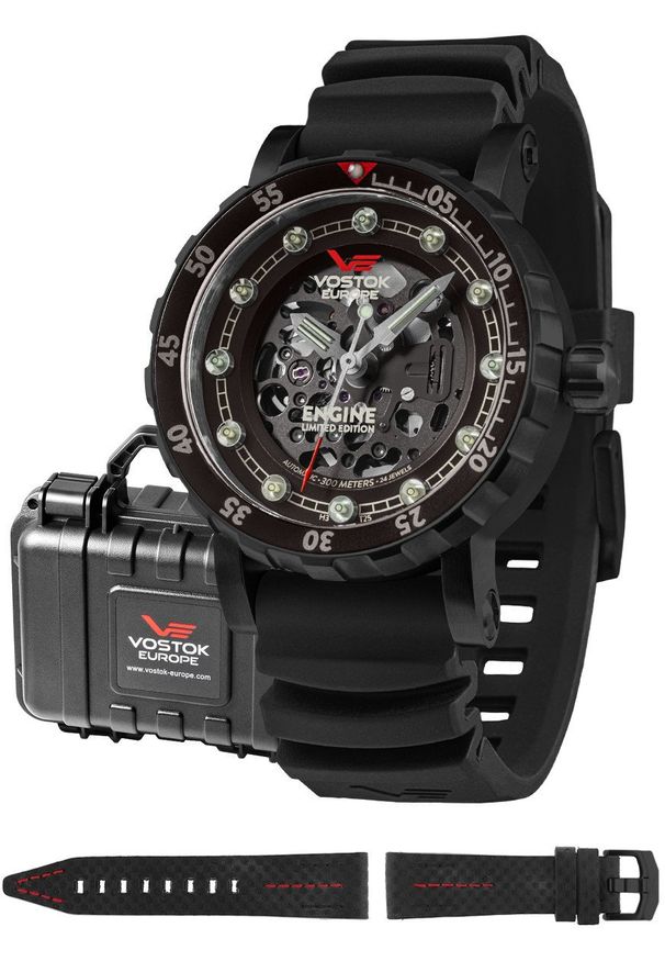 Zegarek męski Vostok Europe NH72-571C647S czarny. Kolor: czarny
