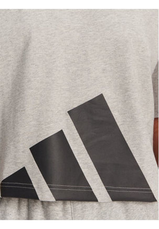 Adidas - adidas T-Shirt Essentials Big Logo Boyfriend JG8738 Szary Loose Fit. Kolor: szary. Materiał: bawełna