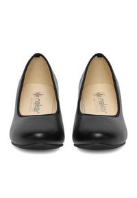 Rieker Czółenka 44650-04 Czarny. Kolor: czarny. Materiał: skóra #4