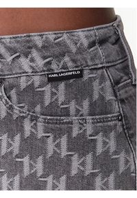 Karl Lagerfeld - KARL LAGERFELD Spódnica jeansowa Monogram 225W1204 Szary Regular Fit. Kolor: szary. Materiał: jeans #5
