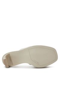 Calvin Klein Klapki Heel Slide 70 Lth HW0HW02072 Beżowy. Kolor: beżowy. Materiał: skóra #6