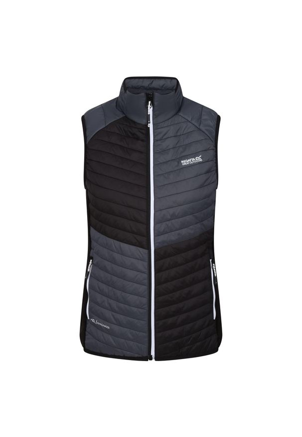 Regatta - Damska Kamizelka Trutton Baffled Gilet. Kolor: szary, wielokolorowy, czarny. Sport: turystyka piesza