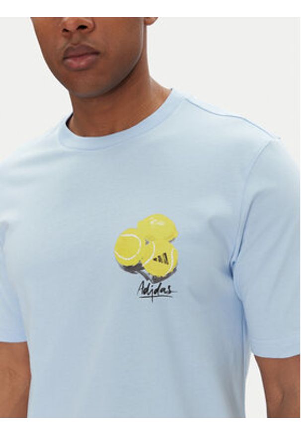 Adidas - adidas T-Shirt Lounge Still Life Lemons Graphic JJ3958 Niebieski Regular Fit. Kolor: niebieski. Materiał: bawełna