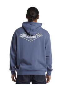 Quiksilver - Bluza z kapturem dla Mężczyzn SIGN Niebieski. Typ kołnierza: kaptur. Kolor: niebieski. Materiał: materiał, poliester, bawełna. Długość rękawa: długi rękaw. Długość: długie