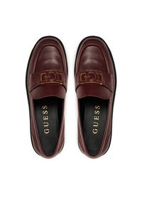 Guess Loafersy FLTSH3 LEA14 Bordowy. Kolor: czerwony. Materiał: skóra #2