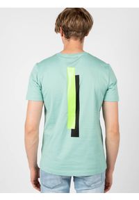 Antony Morato T-shirt | MMKS02021-FA100227 | Mężczyzna | Turkusowy. Okazja: na co dzień. Kolor: turkusowy. Materiał: bawełna. Wzór: nadruk, aplikacja. Styl: casual #3