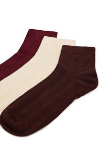 Nine West Skarpety krótkie CEO_BR_NW_25082_Z_AW25 (3 PACK) Bordowy. Kolor: czerwony. Materiał: bawełna, materiał