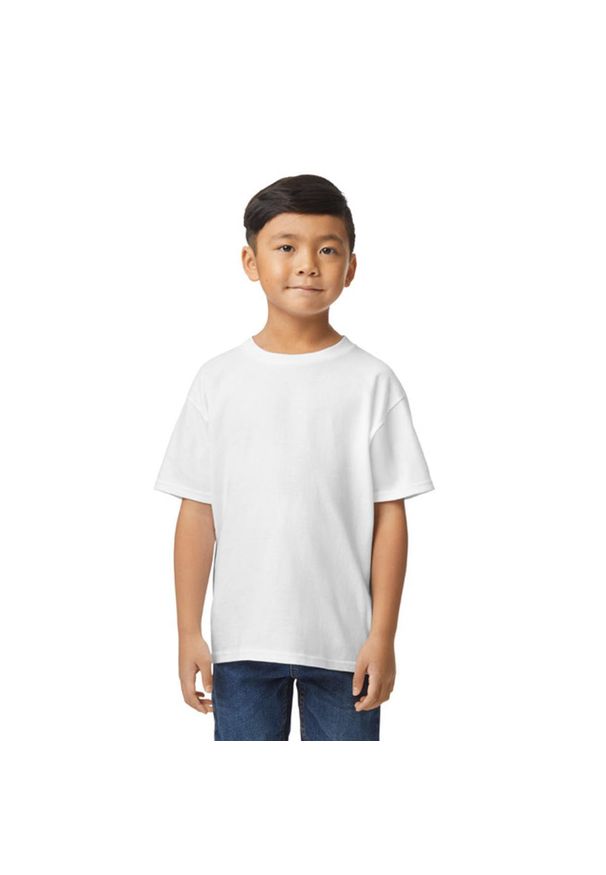 GILDAN - Koszulka Dziecięca Softstyle Plain Midweight T-shirt. Kolor: biały