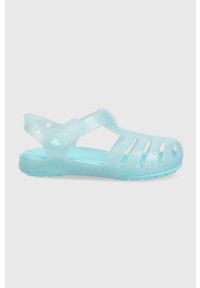Crocs sandały dziecięce CROCS ISABELLA SANDAL kolor niebieski. Zapięcie: rzepy. Kolor: niebieski. Materiał: materiał