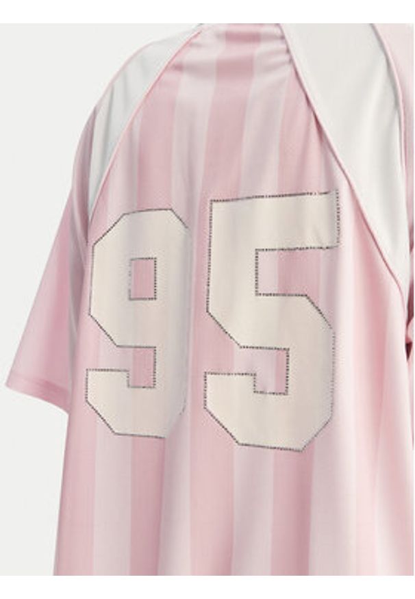 Juicy Couture Polo Juicy Football JCSCT126407 Różowy Oversize. Typ kołnierza: polo. Kolor: różowy. Materiał: syntetyk