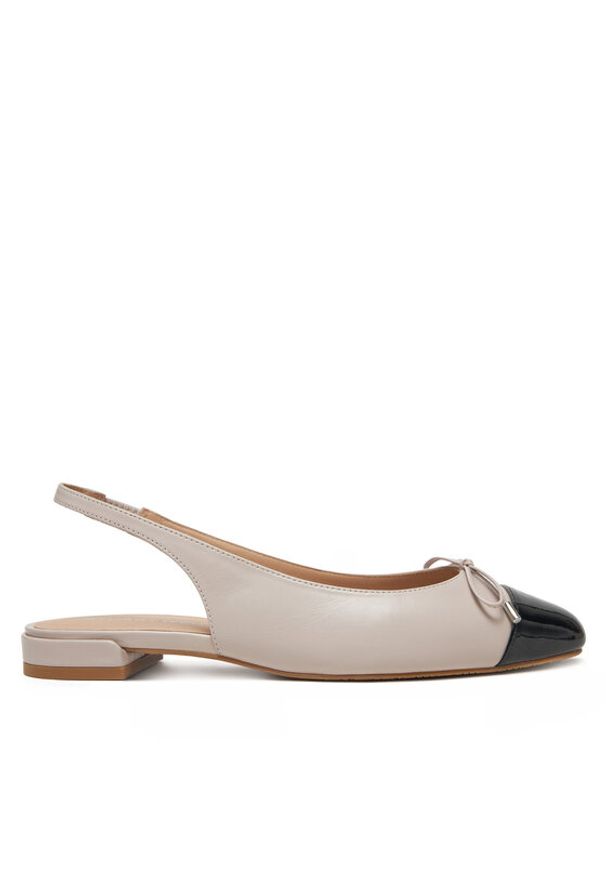 Stuart Weitzman Czółenka Sleek Bow SJ075 Beżowy. Kolor: beżowy. Materiał: skóra