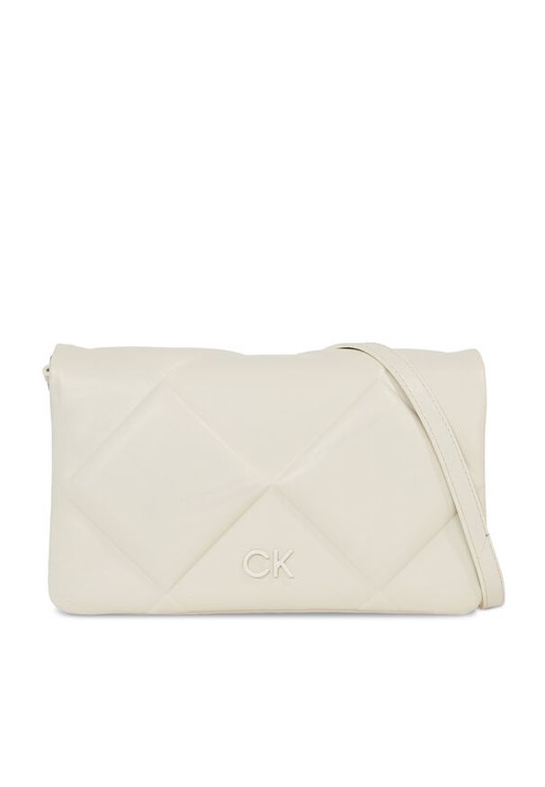 Calvin Klein Torebka Re-Lock Quilt Shoulder Bag K60K611021 Biały. Kolor: biały