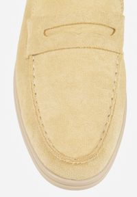 Renee - Żółte Mokasyny Casual VICES z Imitacji Zamszu z Wkładką ze Skóry Naturalnej Sheiris. Okazja: na co dzień. Kolor: żółty. Materiał: zamsz, skóra. Styl: casual #9