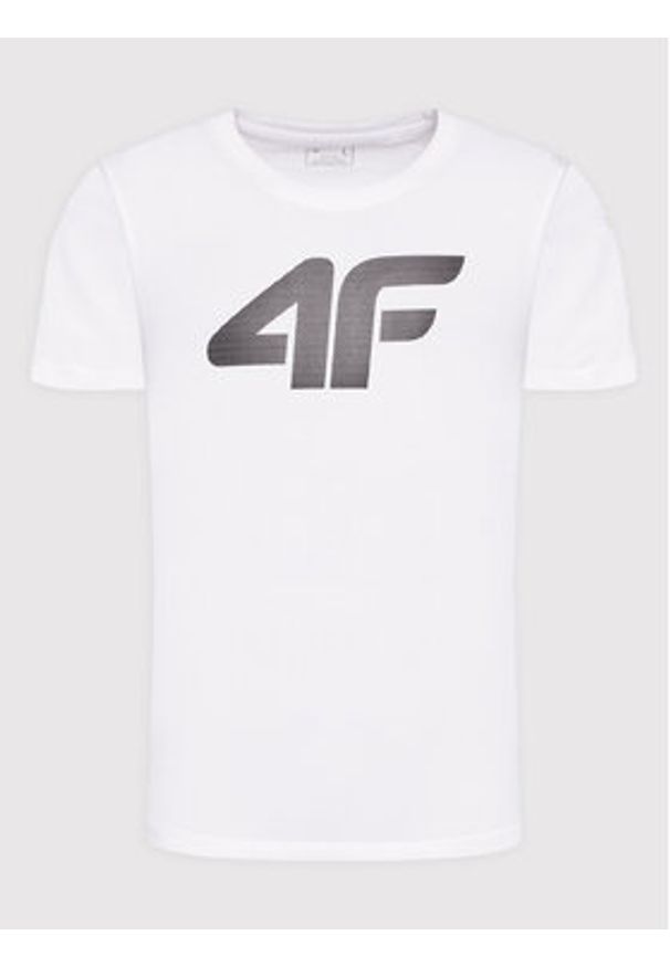 4f - 4F T-Shirt H4Z22-TSM353 Biały Regular Fit. Kolor: biały. Materiał: bawełna