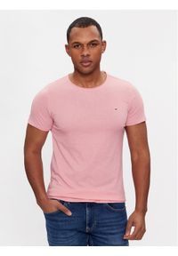 Tommy Jeans T-Shirt Jaspe DM0DM09586 Różowy Slim Fit. Kolor: różowy. Materiał: bawełna
