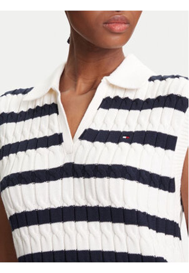 TOMMY HILFIGER - Tommy Hilfiger Sweter WW0WW45655 Granatowy Regular Fit. Kolor: niebieski. Materiał: bawełna