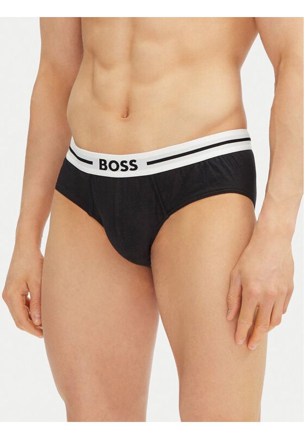 BOSS Komplet 3 par slipów 50531706 Szary. Kolor: szary. Materiał: bawełna